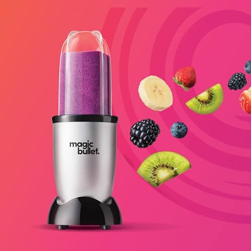 magic bullet® Blender in Silver, 7-Piece Set, 250W Blender and Food Processor