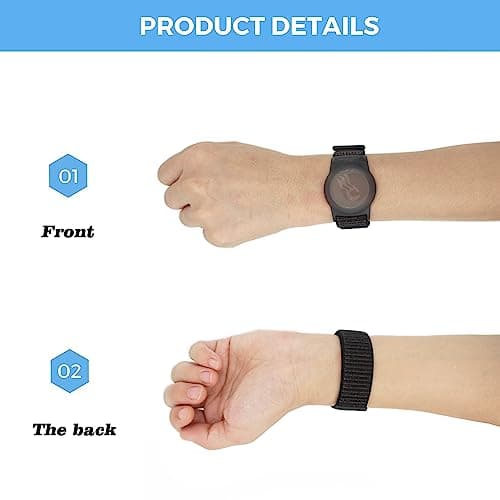 Orisell 2 Packs Princess Cruise Medallion Holder,Compatible For Princess Cruise Medallion,Breathable Hook&Loop Nylon Sport Style (Black-Black)