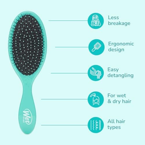 Wet Brush Original Detangler Hair Brush, Amazon Exclusive Aqua- Ultra-Soft IntelliFlex Bristles-Detangling Hairbrush Glides Through Tangles For All Hair Types (Wet Dry & Damaged Hair) - Women & Men — view 4