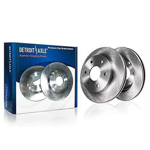 Detroit Axle - Front Brake Kit for 2009-2017 Chevy Traverse Buick Enclave 2007-2016 GMC Acadia Saturn Outlook Disc Brakes Rotors Ceramic Brake Pads Replacement : 12.80" inch Front Rotor — view 3