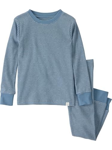 Little Planet by Carter's Neutral 2-piece Pajamas Made with Organic Cotton, Blue Stripes, 2T