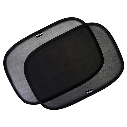 Enovoe 2 Pack Car Window Shades for Baby - 21"x14" Sun Shade Blocker, Cling - Glare Shield and UV Rays Protection for Your Child - Side Window Screens for SUV- Mesh Windows Shades for Cars