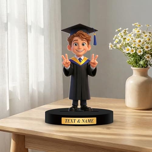 Custom Graduation Figures from Photo, Personalized 2026 Graduation Gifts Decorations, 2D Acrylic Figurine, Posable Figure, for Friends — view 6