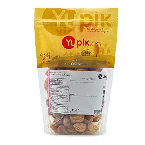 Yupik Mixed Nuts In Shell, 1kg, A Blend of Walnuts, Hazelnuts & Almonds, Raw, Vegan, Kosher, Gluten Free, Salt Free, Cholesterol Free, High in Fiber — view 3
