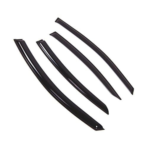 Tuningpros WD2-844B Dark Smoke 4 Pcs Set Window Visor (Outside Mount) Deflector Rain Guard Compatible with 2017-2018 Subaru Legacy Sedan