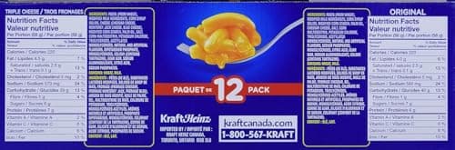 Kraft Dinner Original and Three Cheese Macaroni & Cheese Snack Cups Variety Pack, 58g (Pack of 12)