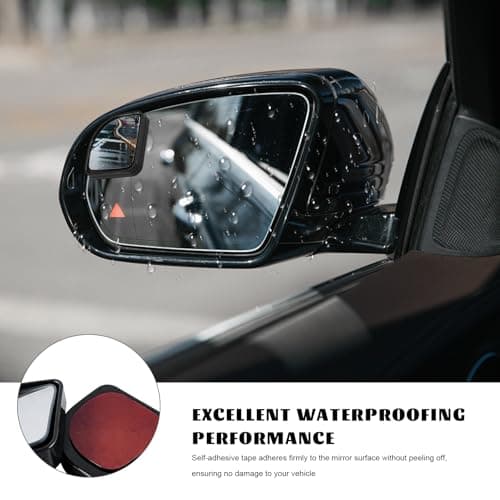CCHRN 2 PCS Blind Spot Mirror, Fan Shaped HD Glass Car Rear View Mirrors with 360 Degree Wide Angle, Convex Side Rearview Mirrors Exterior Accessories for Cars SUVs Trucks RVs — view 4