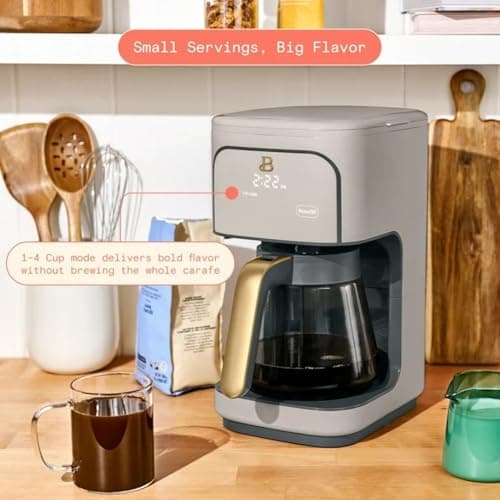 12-Cup Programmable Drip Coffee Maker, 24-Hour Auto Brew Timer, Strength Control (Regular/Gourmet/Bold), Keep Warm 4 Hours, Pause & Serve, Auto-Clean Reminder, Glass Carafe — view 2