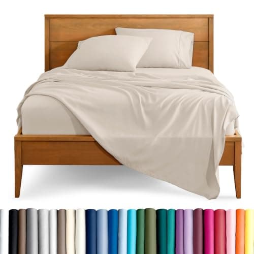 Bare Home Queen Sheet Set - 1800 Ultra-Soft Microfiber Queen Bed Sheets - Double Brushed - Deep Pockets - Easy Fit - 4 Piece Set - Bed Sheets (Queen, Wheat)