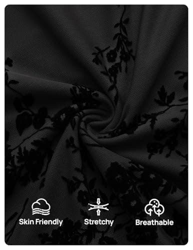 ZESICA Women's Summer Off Shoulder Floral Bodycon Maxi Dress 2026 Ruched Elegant Formal Cocktail Wedding Guest Long Dresses, Black, S — view 5