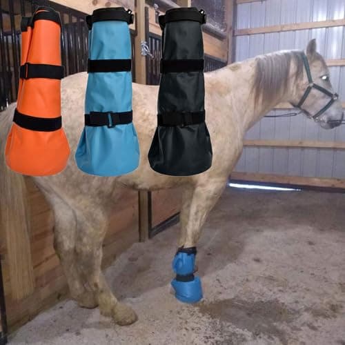 Large Capacity Foot Soaking Container PVC Hoofs Soaking Boot with Elastic Band Care Horse Riding Enduring Care Horse Riding — view 3