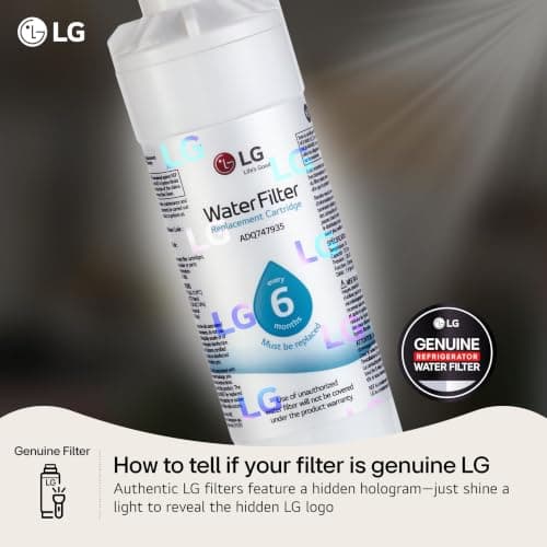 LG LT1000P - 6 Month / 200 Gallon Capacity Replacement Refrigerator Water Filter (NSF42, NSF53, and NSF401) ADQ74793501, ADQ75795105, AGF80300704, or AGF80300705 White — view 7