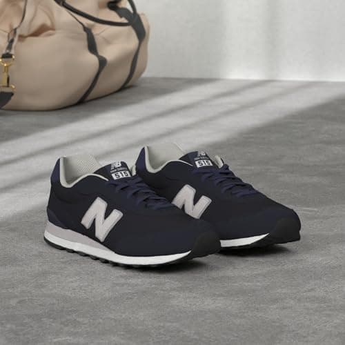 New Balance Men's 515 V3 Sneaker, Nb Navy/White/Aluminum Grey, 10.5 — view 6