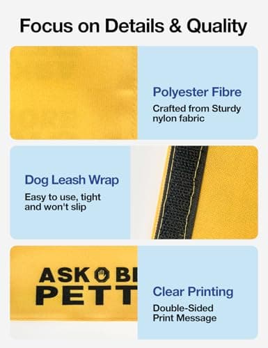 Cgvovgr Selectively Social Dog Leash Sleeve with Hanging ID Patch Tag, Funny Do Not Pet Leash Sleeve, Service Dog Patch Accessory for Dog Owners — view 2