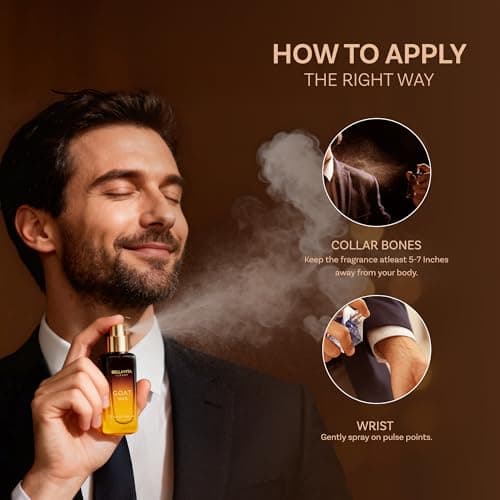 BellaVita Luxury Men's Perfume Gift Set with CEO Man, G.O.A.T., KLUB & OUD | 4 x 20ml (80ml) | Long Lasting Perfume for Men | Citrus, Woody, Patchouli & Caramel Notes | Gift for Father's Day — view 3