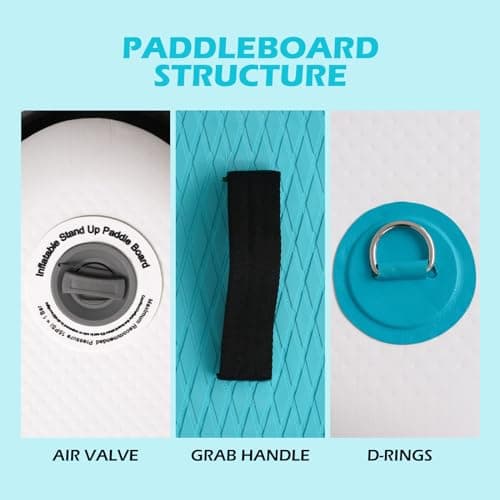 FunWater 10'6''/11'/11'6''Inflatable Ultra-Light Stand Up Paddle Board for All Skill Levels with Premium SUP Paddleboard Accessories,Non-Slip Comfort Deck for Youth & Adults — view 4
