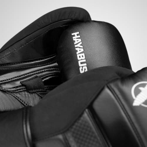 Hayabusa T3 Boxing Gloves for Men and Women Wrist and Knuckle Protection, Dual-X Hook and Loop Closure, Splinted Wrist Support, 5 Layer Foam Knuckle Padding - Black, 16 oz — view 5