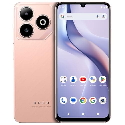 BLU Bold K12 | 2025 | Unlocked | 6.8” HD+ 120Hz Infinity Display | 50MP Main + 8MP Selfie Cameras | 128GB Internal Storage | US Version | US Warranty | Phantom Pink
