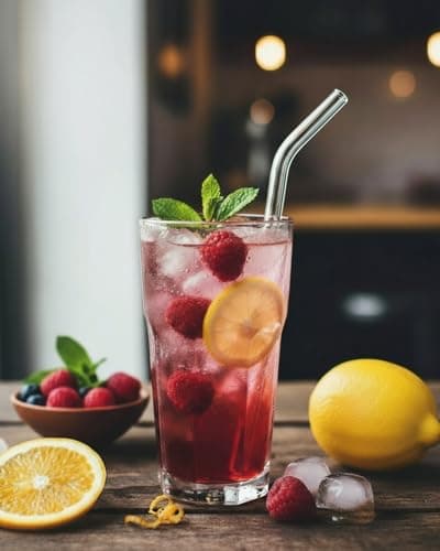 18-Pack Glass Straws, Reusable Clear Glass Drinking Straws Set, 8.5 Inch x 10mm - Includes 8 Straight and 6 Bent with 4 Straw Cleaner Brush, Perfect for Smoothies, Milkshakes, Juice, Tea — view 5