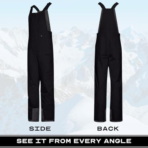 Arctix Men's Essential Insulated Bib Overalls, Black, Medium (32-34W * 32L)