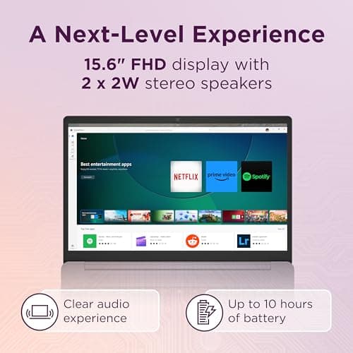Lenovo IdeaPad 3i Chromebook, 15.6” FHD Display, Intel Celeron N4500, 8GB RAM, 64GB eMMC, 1920x1080 px, 720p Camera, Chrome OS, Abyss Blue — view 3