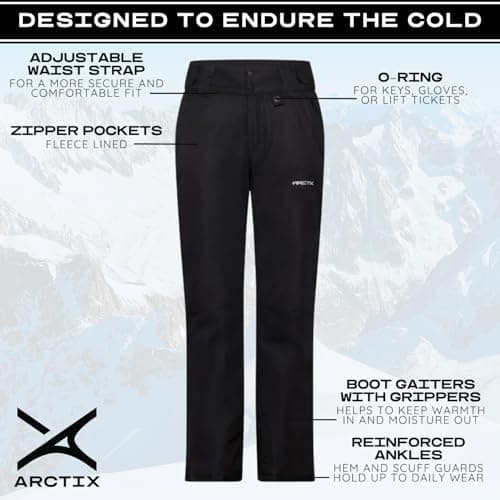 Arctix Women's Insulated Snow Pants, Black, Large — view 3