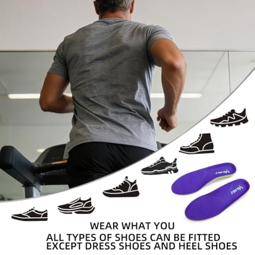 VALSOLE Heavy Duty Support Pain Relief Orthotics - 220+ lbs Plantar Fasciitis High Arch Support Insoles for Men Women, Flat Feet Orthotic Insert, Work Boot Shoe Insole, Absorb Shock with Every Step — view 4