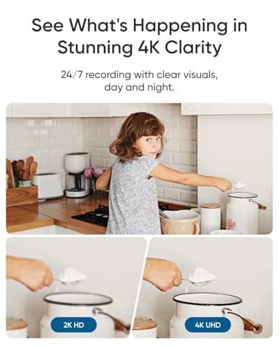 eufy Indoor Cam E30, Latest Generation, 4K UHD Security Camera, 360 Pan-Tilt, Color Night Vision, AI Detection for Human/Pet/Audio/Crying, Human/Pet Auto Tracking, Works with Homekit, Black