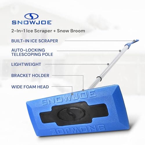 Snow Joe 2-in-1 SnowBroom Go with Ice Scraper & 18" to 23" Telescoping Handle - Compact & Lightweight Dual-Head Car Windshield Snow Remover with Soft Foam Brush for Trucks, SUVs & Sedans, SJBLZD-GO — view 2