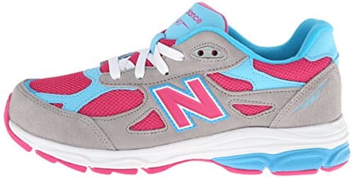 New Balance Kid's 990 V3 Lace-Up Sneaker, Silver/Blue, 6 M US Big Kid (8-12 Years) — view 7