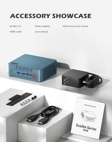 BOSGAME E2 Plus Mini PC AMD Ryzen 5 3501U 8GB RAM 256GB SSD — view 6