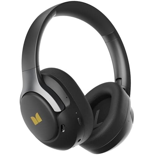 Monster Persona 5th ANC-Wireless Bluetooth Over-Ear Headphones with Microphone, 70H Playtime, Bluetooth 6.0, Comfortable and Foldable Design (Black)