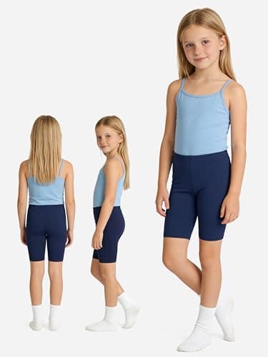 Tuliara 6 Pack Girls Shorts Bike Athletic Cartwheel Dance Long Biker Shorts for Girls Toddler Kids Summer Clothes Mixed Color A 7-8Y