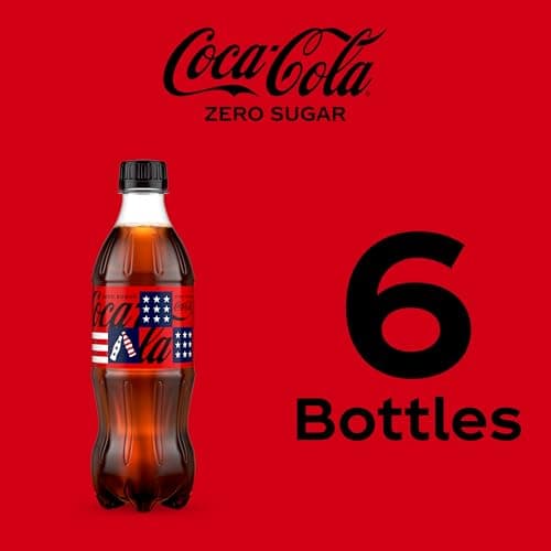 Coca-Cola Zero Sugar Soda Soft Drink Bottles, 16.9 fl oz, 6 Pack — view 5