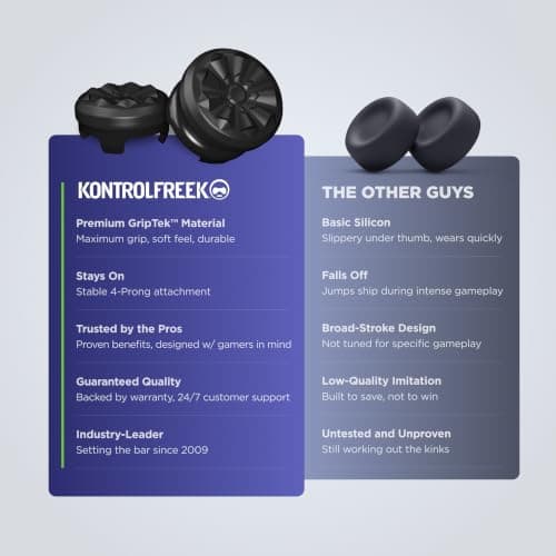 KontrolFreek FPS Freek Galaxy Black for PlayStation 4 (PS4) and PlayStation 5 (PS5) | Performance Thumbsticks | 1 High-Rise, 1 Mid-Rise | Black (Limited Edition) — view 7