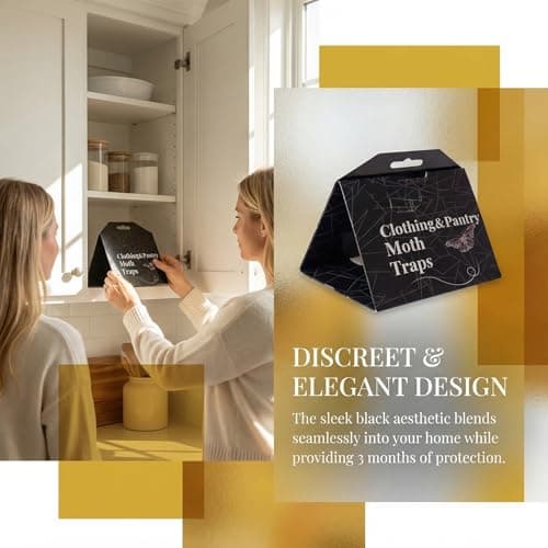 10 Packs Moth Traps for Clothing and Pantry,with Pheromones,More Effective Moth Traps Pantry,Placed in Kitchen,Closet,Cabinet,Storage Rooms,Cupboard — view 3