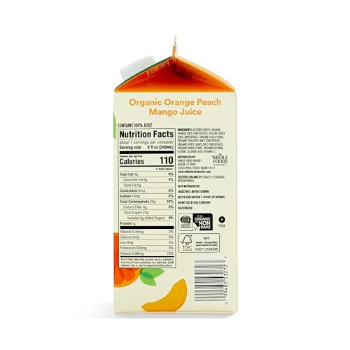 365 By Whole Foods Market, Organic Orange Peach Mango Juice, 52 Fl Oz