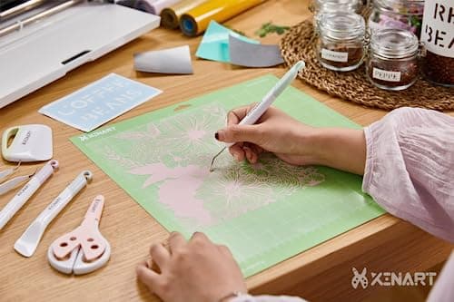 Xinart StandardGrip Cutting Mat for Cricut Maker 3/Maker/Explore 3/Air 2/Air/One(12x12 Inch, 3 Mats) Standard Adhesive Sticky Green Quilting Cricket Cutting Mats Replacement Accessories for Cricut — view 3