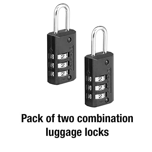 Master Lock Black Set Your Own Combination Luggage Lock, Custom Combo Suitcase Padlock for Travel Bags or Backpacks, 2 Pack, 646T — view 4