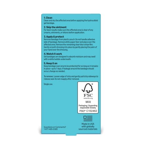 Amazon Basics Hydrocolloid Gel Bandages, Large 6 Count