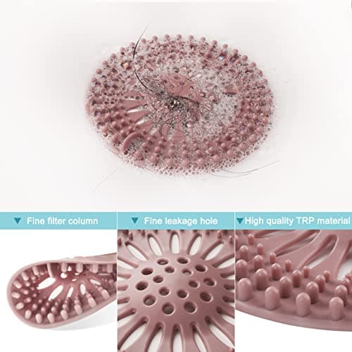 Gotega 5 Pack Sink Drain Strainer, Hair Catcher for Bathroom Tub Shower — view 2