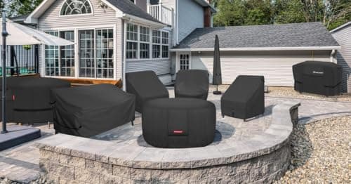Porch Shield Fire Pit Cover - Waterproof 600D Heavy Duty Round Patio Fire Bowl Cover Black - 36 inch — view 5