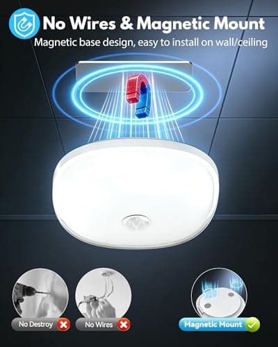 Gotopceed IP65 Waterproof Rechargeable Shower Light - 6″ 300LM Bright, 16 Colors Bathroom Mood Lighting with Touch & Remote, Magnetic Wireless Ceiling/Wall Light for Inside Shower/Bathtub — view 6