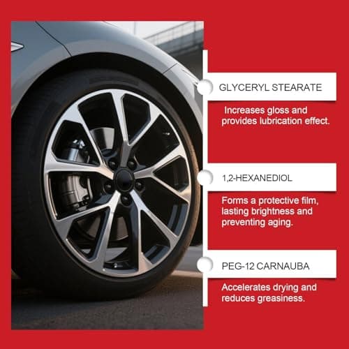 2 Pack Car Tire Shine with Sponge, Tire Polishing Paste, Tires Coating Paste Rapid Acting, Auto Wheel Polishing Pastes with Applicator, for Truck Sedan RV SUV — view 3