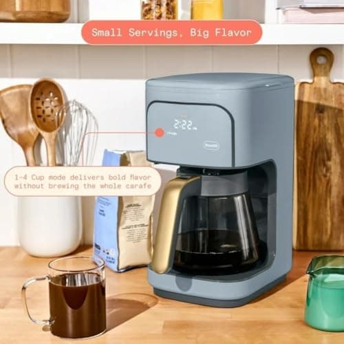 Wonderful Programmable 12-Cup Coffee Maker with Touch Controls, Auto Brew Timer, 1200W, 3 Brew Strengths, Keep Warm, Dishwasher-Safe, Premium Countertop Coffee Machine (Cornflower Blue) — view 8