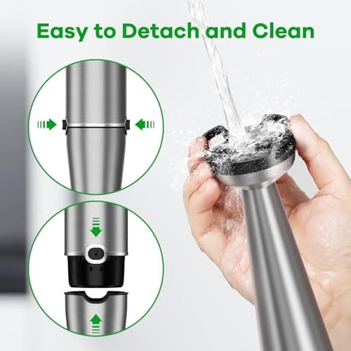 Turelar Immersion Blender Handheld Corded Hand Blenders Set 1100W, Trigger Variable Speed 5 in 1 Stick Emulsifier with Chopper, Whisk and Frother for Soup, Baby Food and Smoothies,Black — view 8