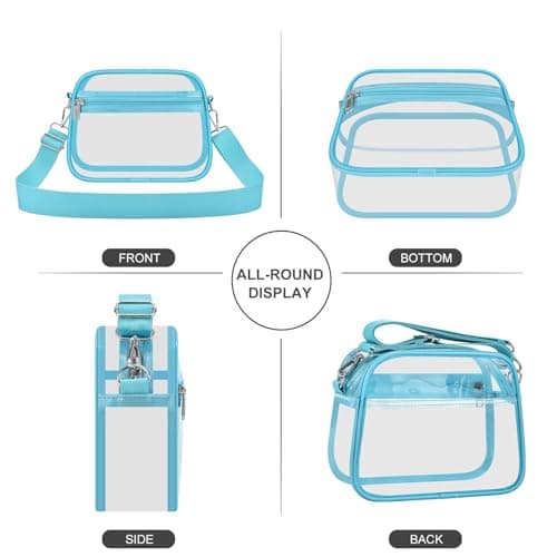 Clear Bag for Stadium Events Clear Sports Fan Handbags Purses with Adjustbale Strap for Concerts Festivals Game Day — view 4