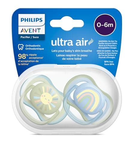 Philips Avent Ultra Air Pacifier - 4 x Light, Breathable Baby Pacifiers for Babies Aged 0-6 Months, BPA Free with Sterilizer Carry Case (Model SCF085/49) — view 13
