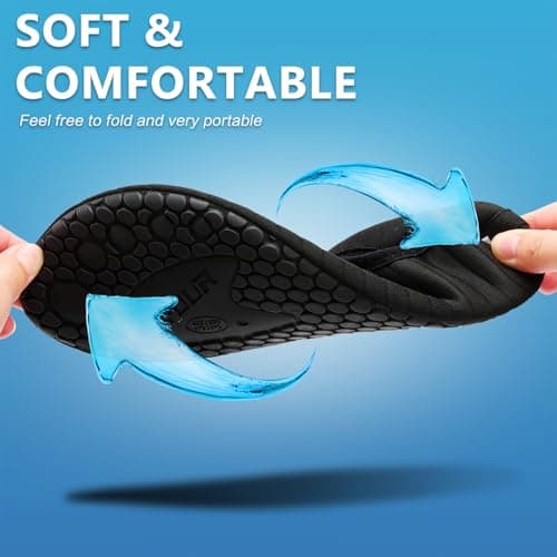 VIFUUR Water Sports Shoes Barefoot Quick-Dry Aqua Yoga Socks Slip-on for Men Women A Black 40-41 — view 5