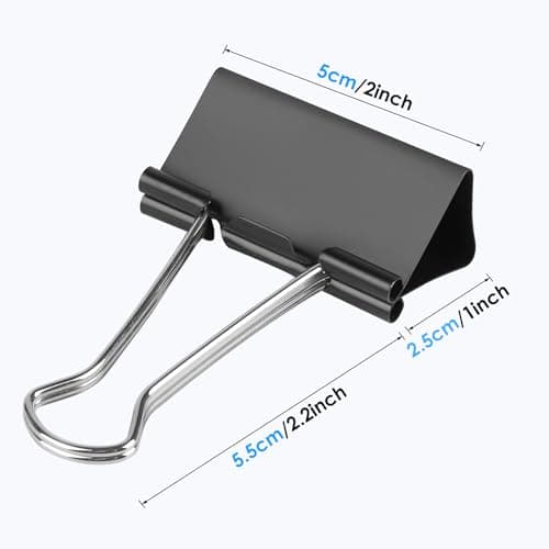 Ufmarine Extra Large Binder Clips 2 inch, (72 Pcs) Big Paper Clips for Office — view 2